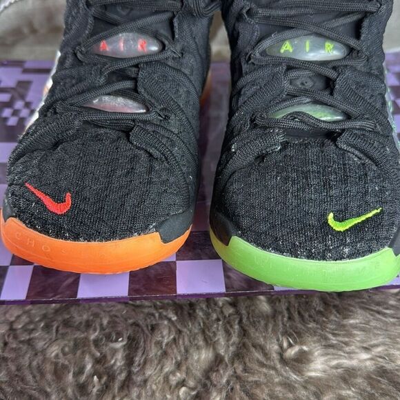 (E) Nike LeBron 18 GS Big Kids' Shoes Black Crimson Volt CW2760-009 Size 4 Y - Picture 7 of 14